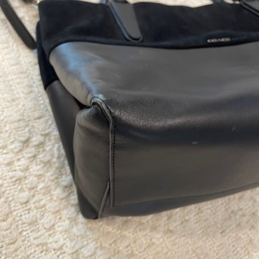 Coach Vintage Half Suede Half Smooth Leather Black  Purse - Picture 5 of 6